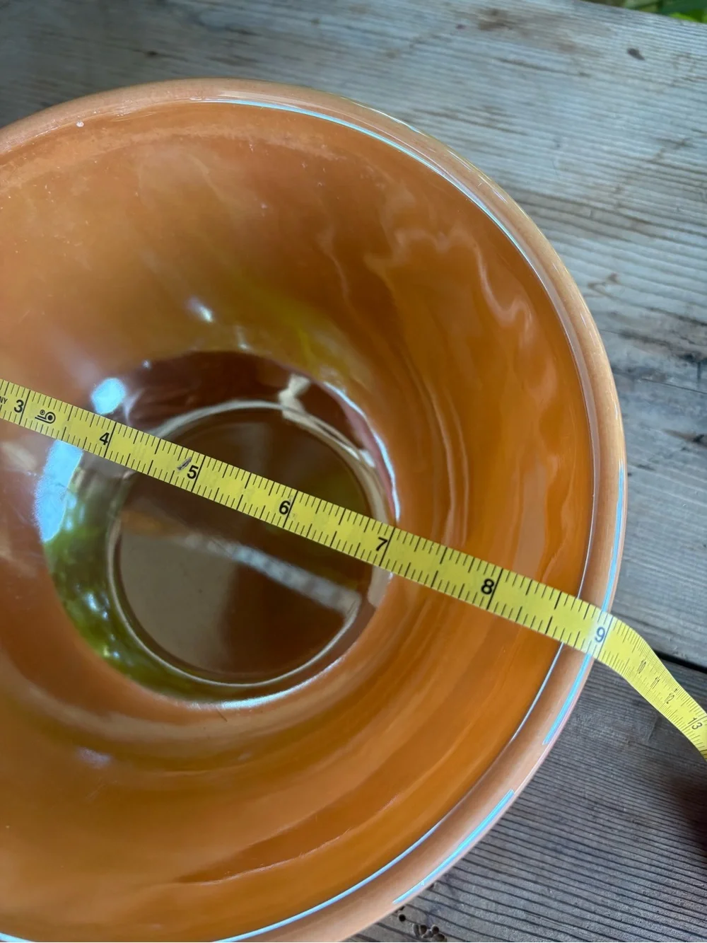Fire King Peach Swirl Glass Serving Bowl